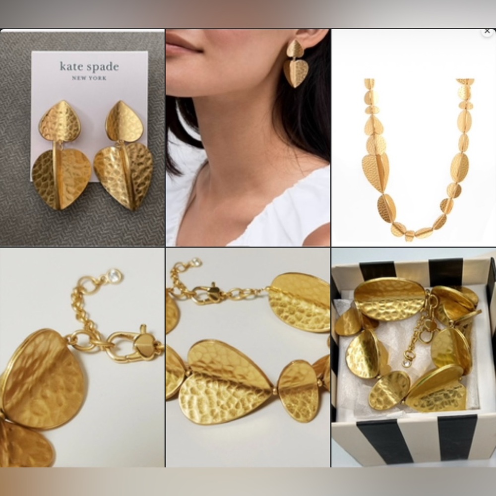SET Kate Spade ♠️ Gold-Tone Petal Set; Retails Over $398